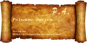 Polnauer Amrita névjegykártya